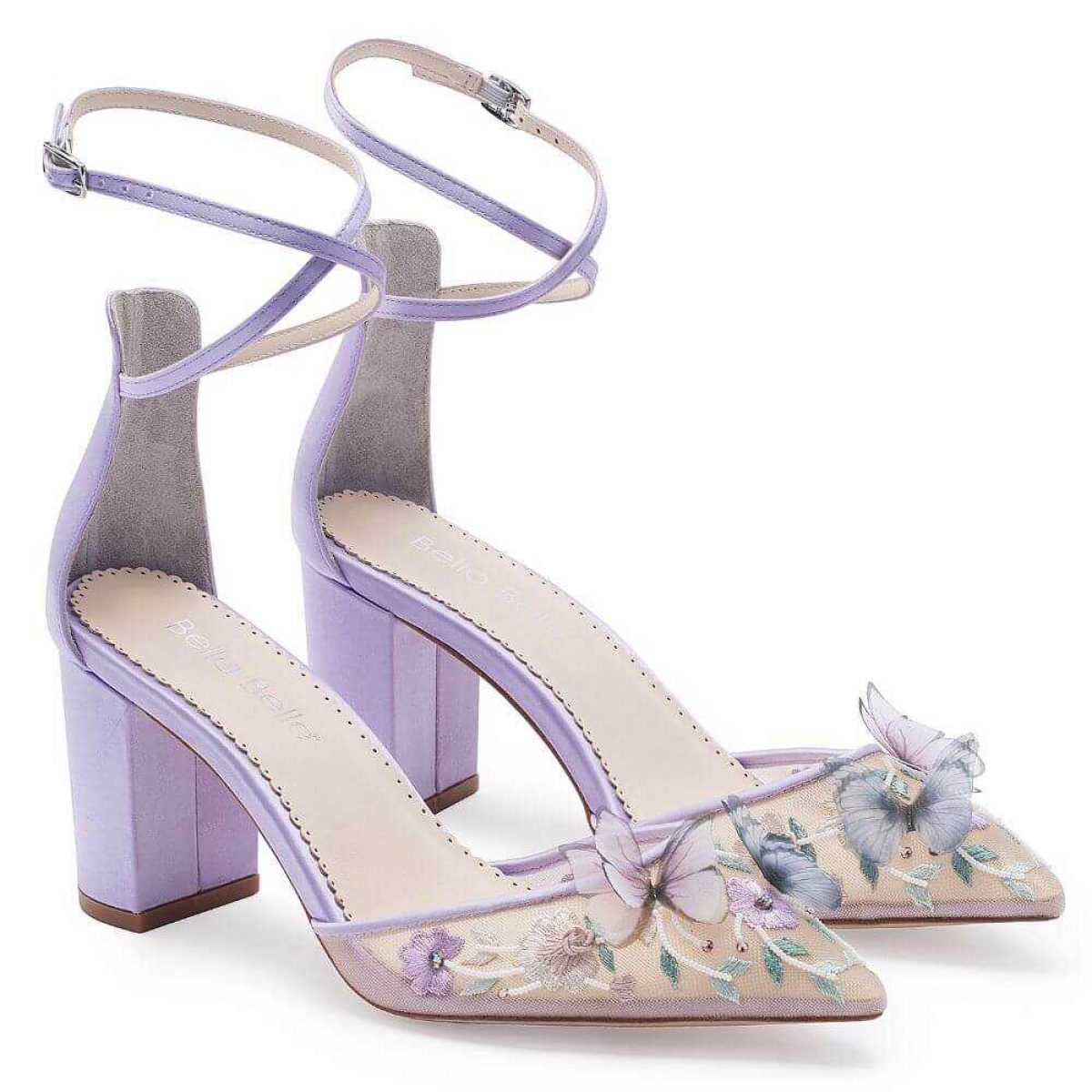 Menbur Diamante Embellishment Platform High Heel Lilac | Cilento Designer  Wear
