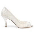 Bella Belle Shoes Emily, wedding shoes, peep toe wedding shoes, lace wedding shoes, pretty wedding shoes, ivory wedding shoes, comfortable wedding shoes