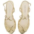 Bella Belle Shoes Loretta, wedding shoes, gold wedding shoes, beautiful wedding shoes, modern wedding shoes, designer wedding shoes, block wedding shoes