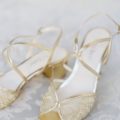 Bella Belle Shoes Loretta, wedding shoes, gold wedding shoes, beautiful wedding shoes, modern wedding shoes, designer wedding shoes, block wedding shoes