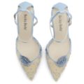 Bella Belle Shoes Norah Blue, wedding shoes, blue wedding shoes, beautiful wedding shoes, modern wedding shoes, designer wedding shoes, lace wedding shoes