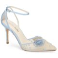Bella Belle Shoes Norah Blue, wedding shoes, blue wedding shoes, beautiful wedding shoes, modern wedding shoes, designer wedding shoes, lace wedding shoes