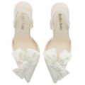 Bella Belle Shoes Reese, wedding shoes, ivory wedding shoes, beautiful wedding shoes, modern wedding shoes, designer wedding shoes, silk wedding shoes
