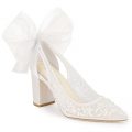 Bella Belle Easton Slingback Block Heel Wedding Shoeswith Tulle Bow 1800x1800