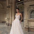 Pronovias Hopkins, wedding dress, a-line wedding dress, glitter wedding dress