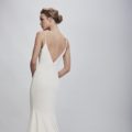 Theia Bruna, wedding dress, fitted wedding dress, plain wedding dress, crepe wedding dress