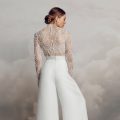 Catherine Deane Alexis Trousers. Bridal separates and wedding two pieces available at Rachel Ash Bridal boutique in Atherstone, Warwickshire.