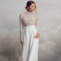 Catherine Deane Alexis Trousers. Bridal separates and wedding two pieces available at Rachel Ash Bridal boutique in Atherstone, Warwickshire.