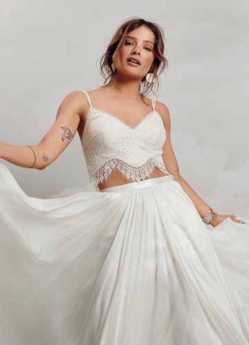 Catherine Deane Maggie Top, bridal separates, bridal two-piece