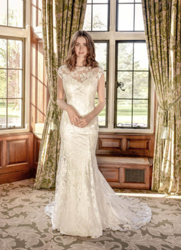 Nicola Anne Venus and Sateen Slip, wedding dress, lace wedding dress, fitted wedding dress