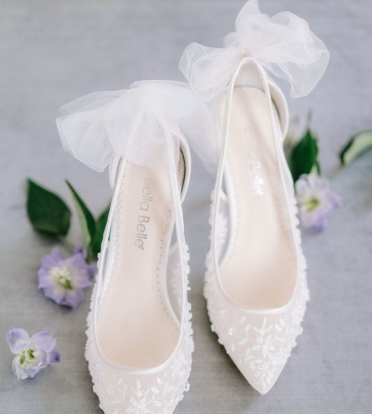 Bella Belle Shoes Edna, wedding shoes, ivory wedding shoes, modern wedding shoes, high heel wedding shoes, ivory wedding shoes, lace wedding shoes, beaded wedding shoes, comfortable wedding shoes