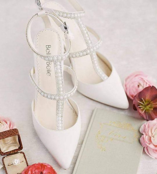 Bella Belle  Shoes Carolina, wedding shoes, ivory wedding shoes, closed toe wedding shoes, satin wedding shoes, comfortable wedding shoes