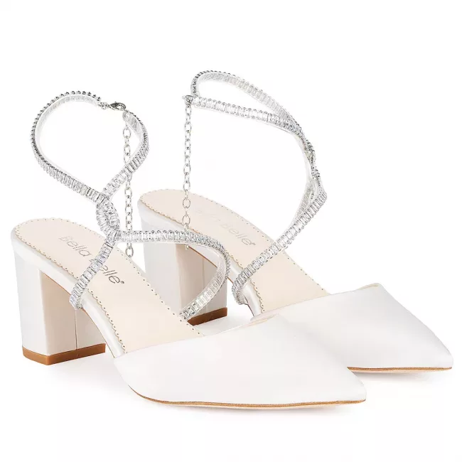 Comfortable Low Heel Bridal Shoes | Low Block Heel Wedding Sandals –  Beautifully Handmade UK